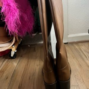 Leather riding boots